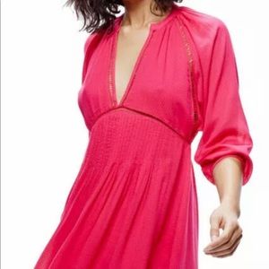 NWT Free People Go Lightly Dress/Coverup hot pink